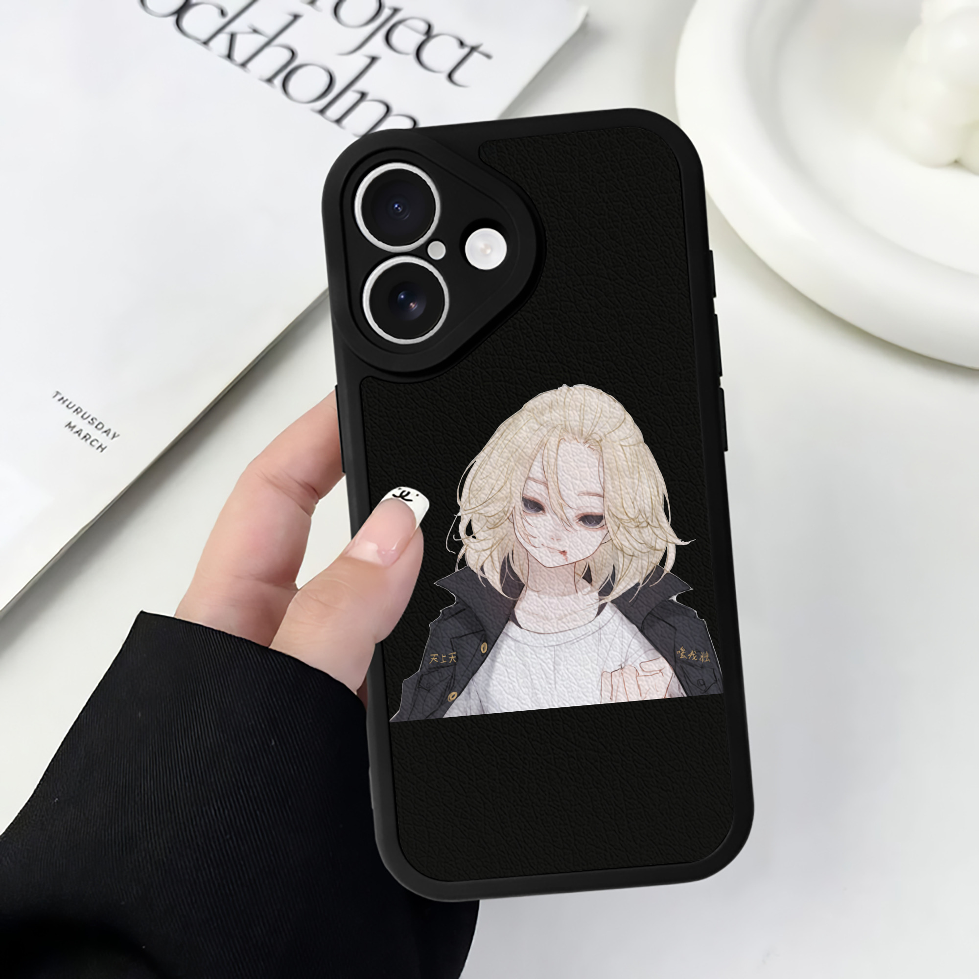 （画像用） 東京リベンジャーズ Tokyo Revengers 【iPhone 16シリーズ対応】シリコンスマホケース（レザー調） 材質：シリコン